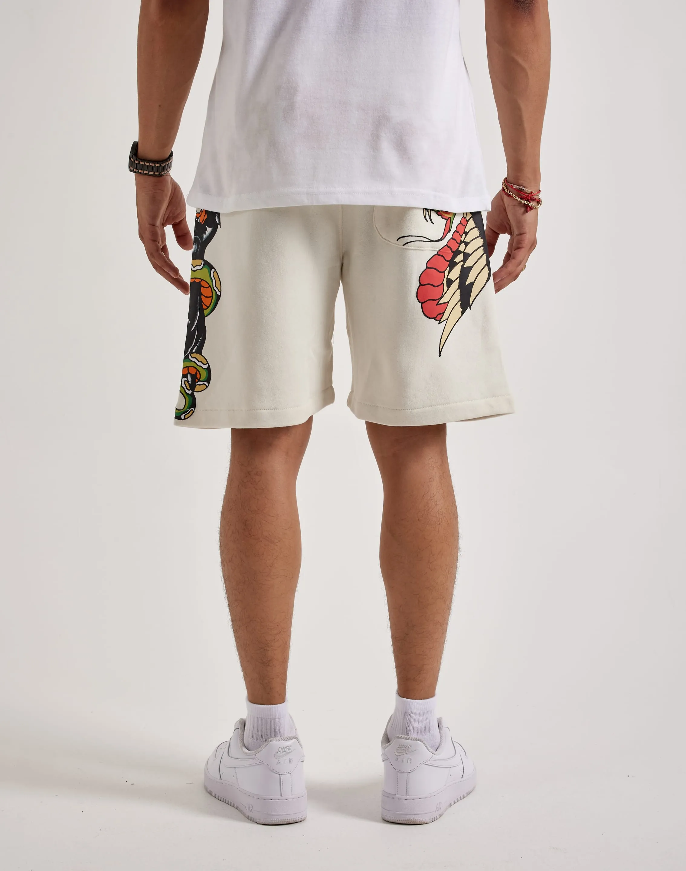 Ed Hardy Panther Snake Fleece Shorts
