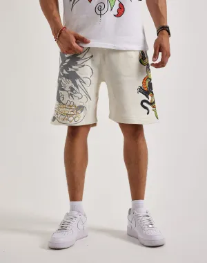 Ed Hardy Panther Snake Fleece Shorts