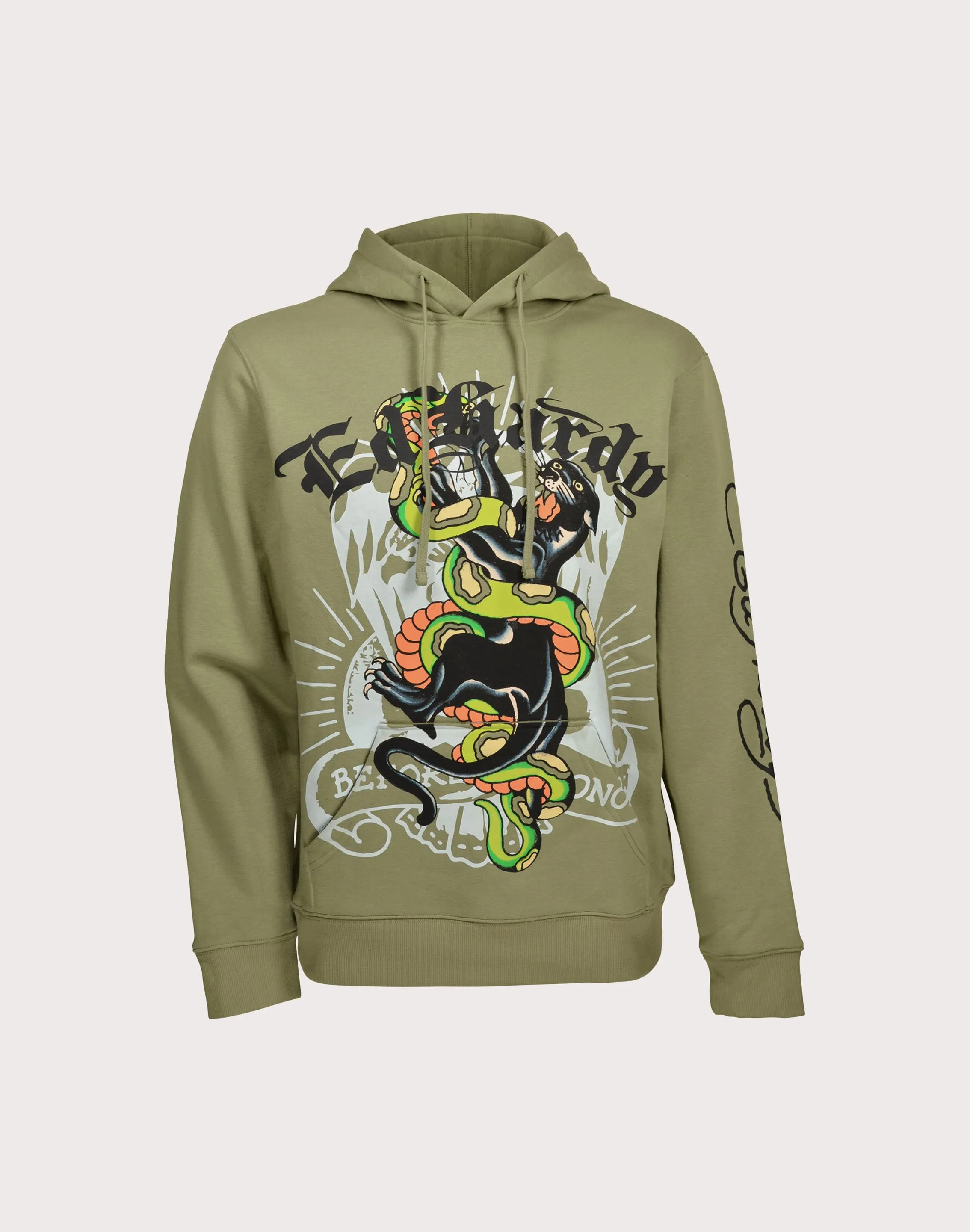 Ed Hardy Panther Snake Olive Hoodie
