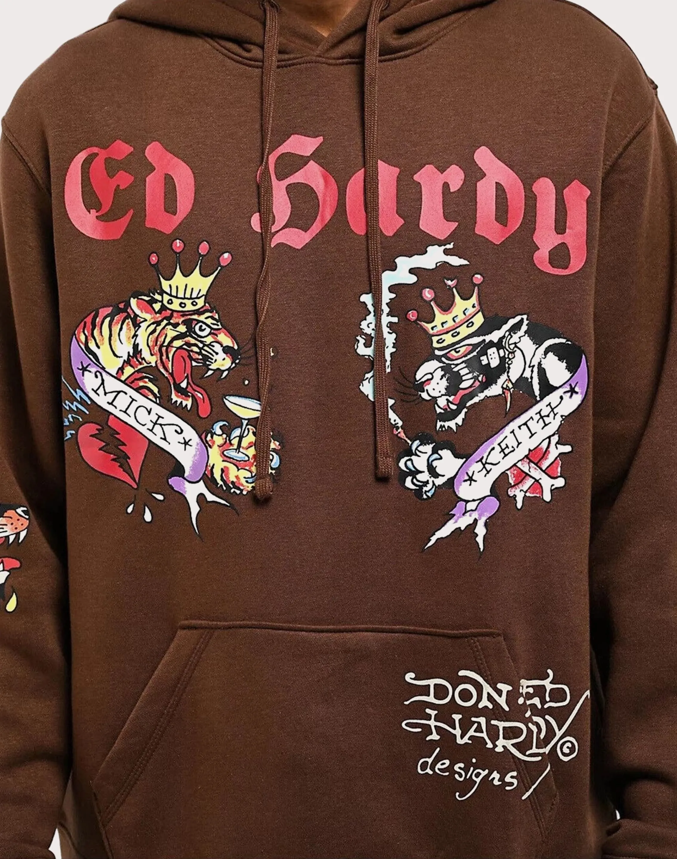 Ed Hardy Panther Tiger Pullover Hoodie