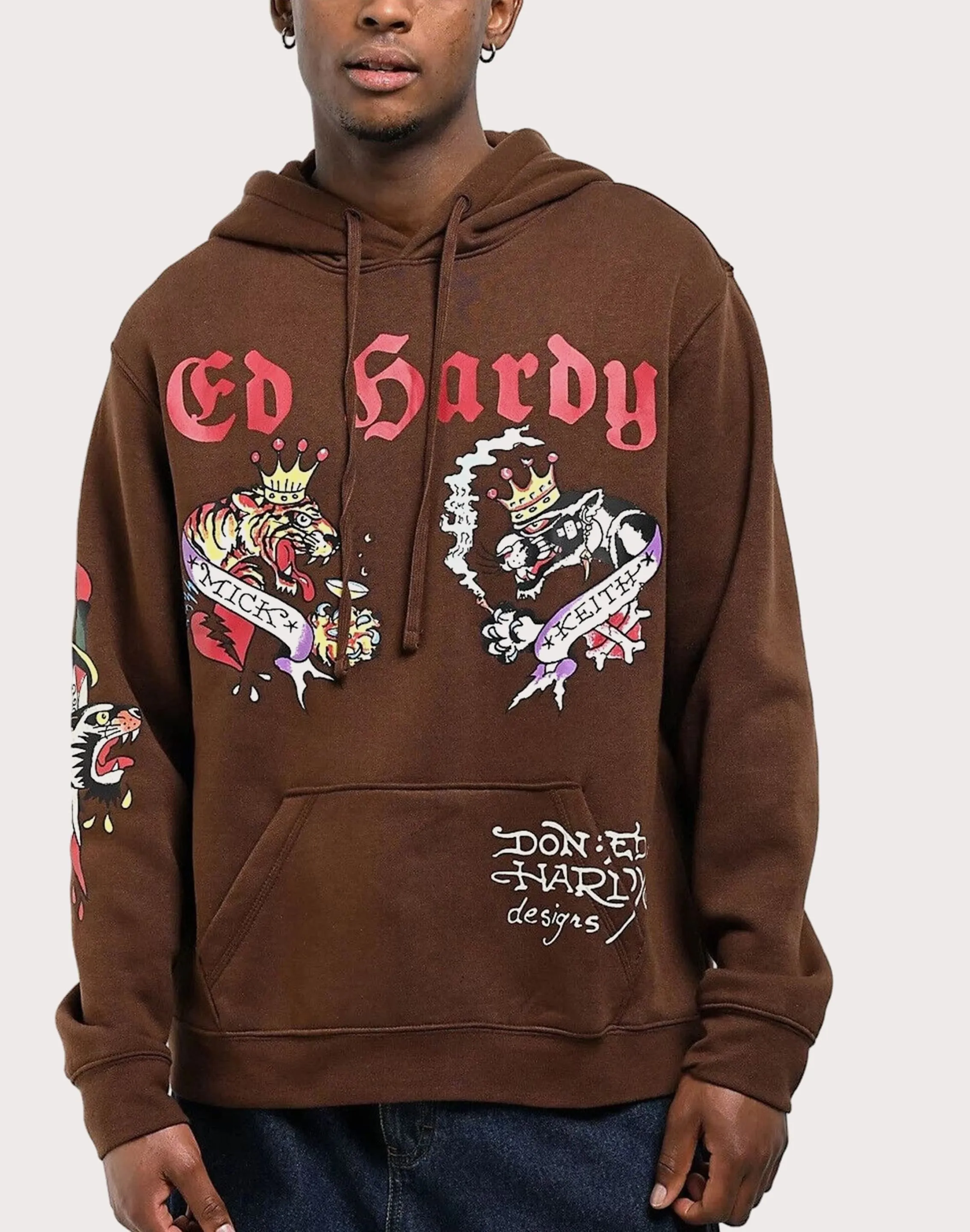 Ed Hardy Panther Tiger Pullover Hoodie