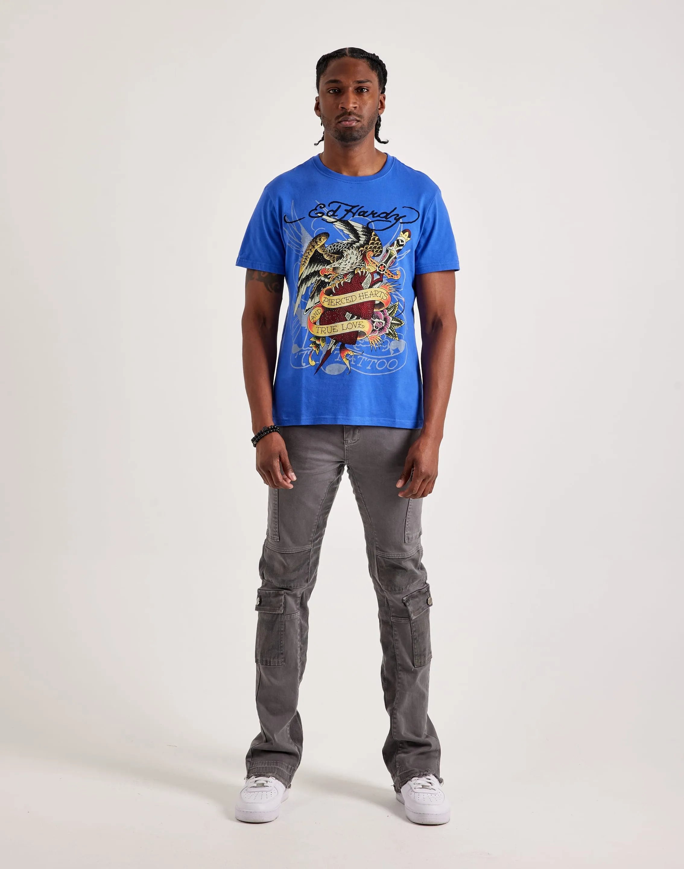 Ed Hardy Pierced Eagle Rhinestone Tee