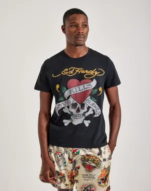 Ed Hardy Rhinestone Skull Tee