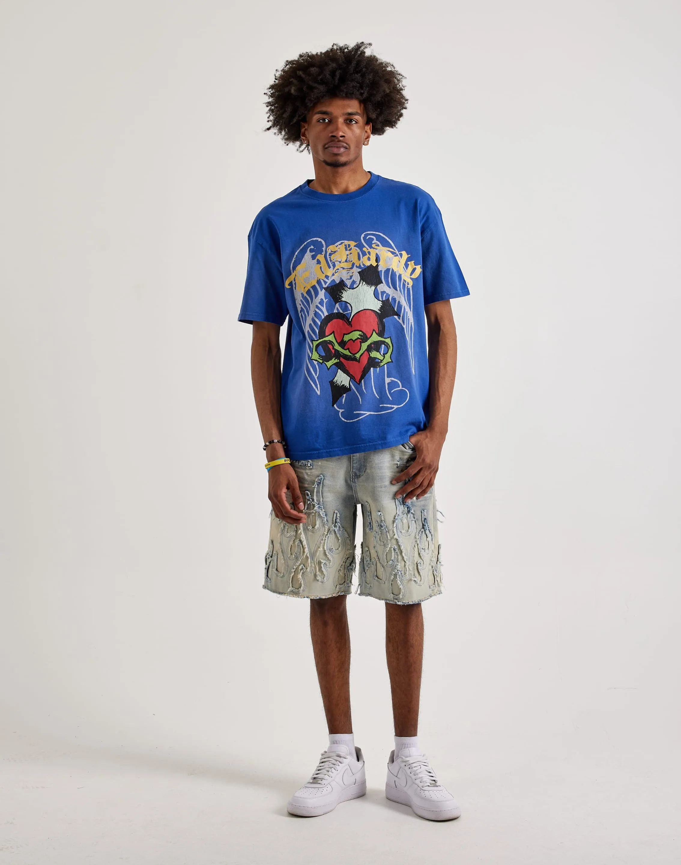 Ed Hardy  Sacred Heart Washed Boxy Tee