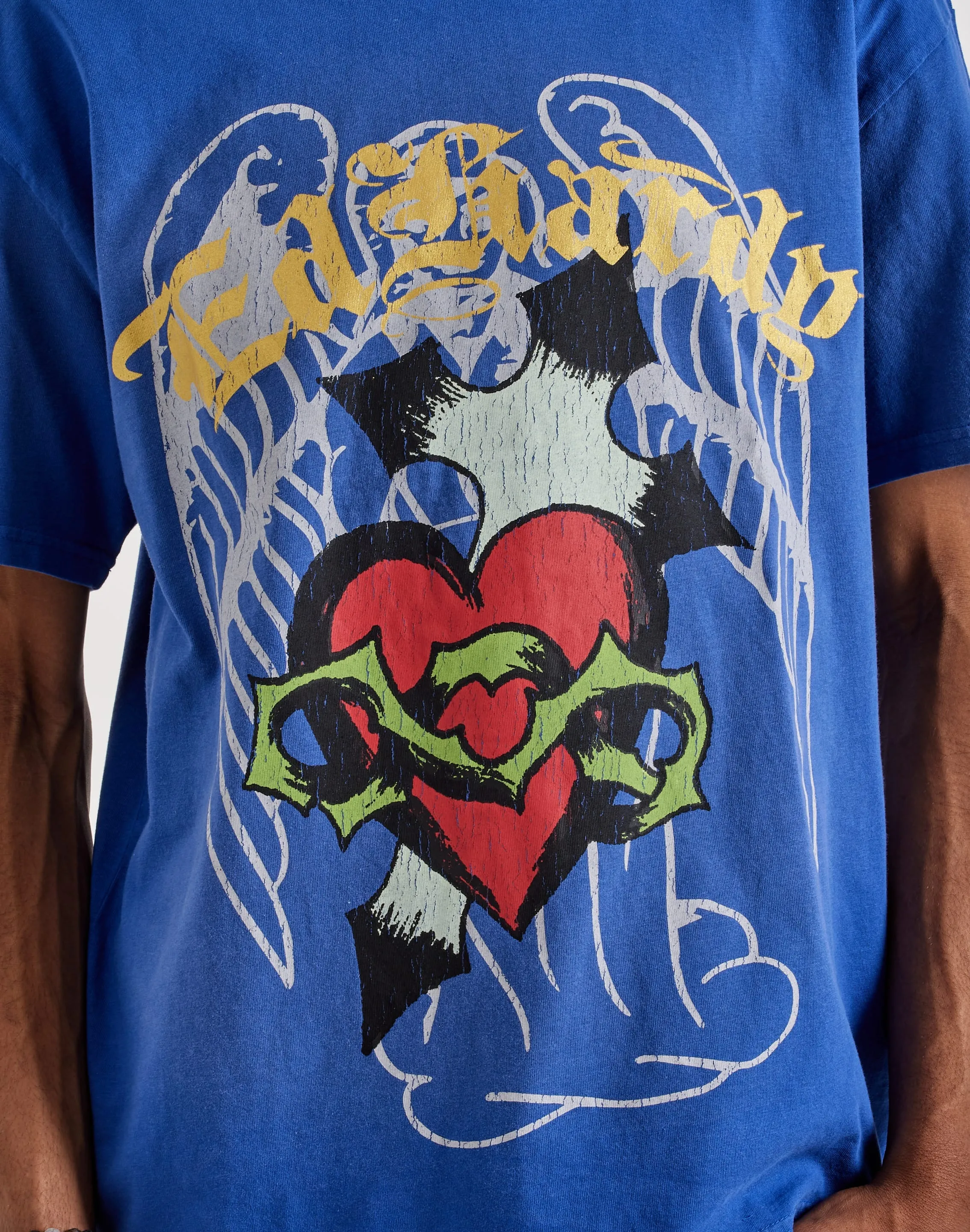 Ed Hardy  Sacred Heart Washed Boxy Tee