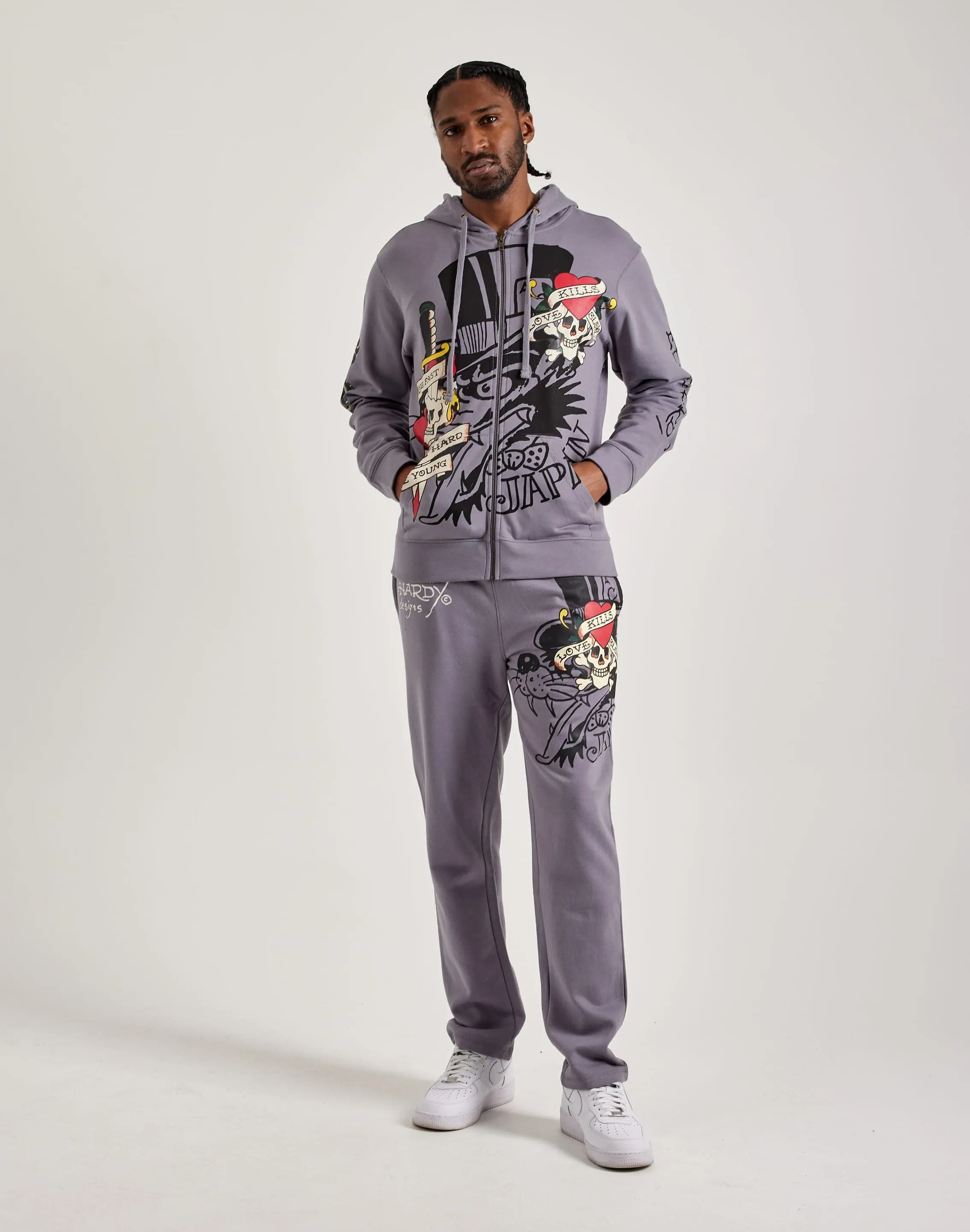 Ed Hardy Skull Full-Zip Hoodie