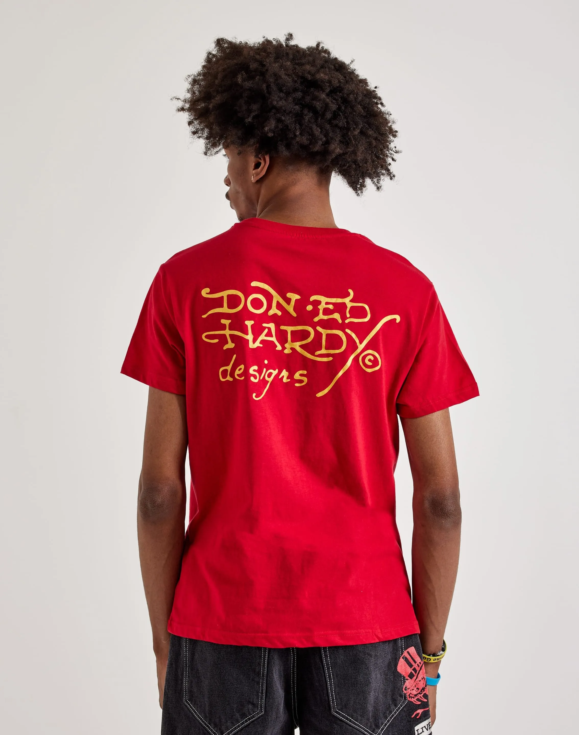 Ed Hardy  Tiger Skull Shorts Sleeve Tee