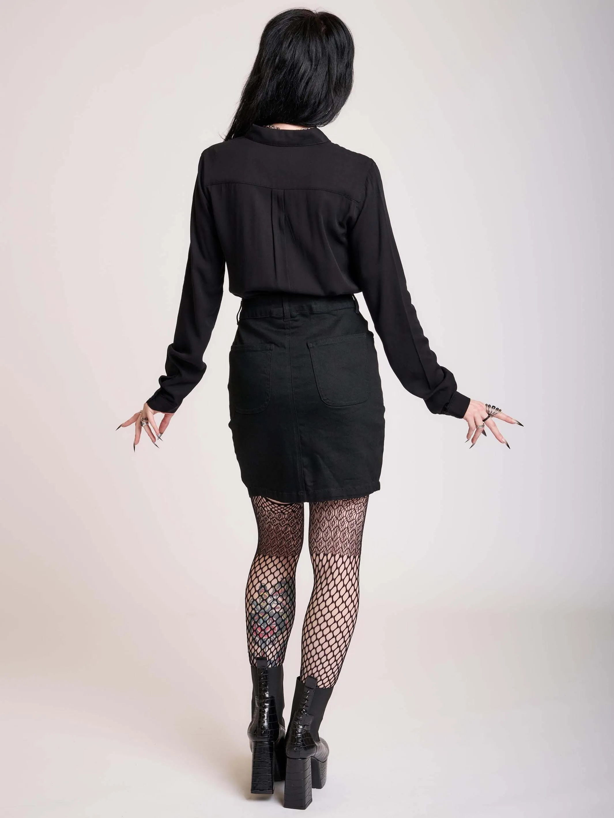 Embroidered Relics Button Up Shirt