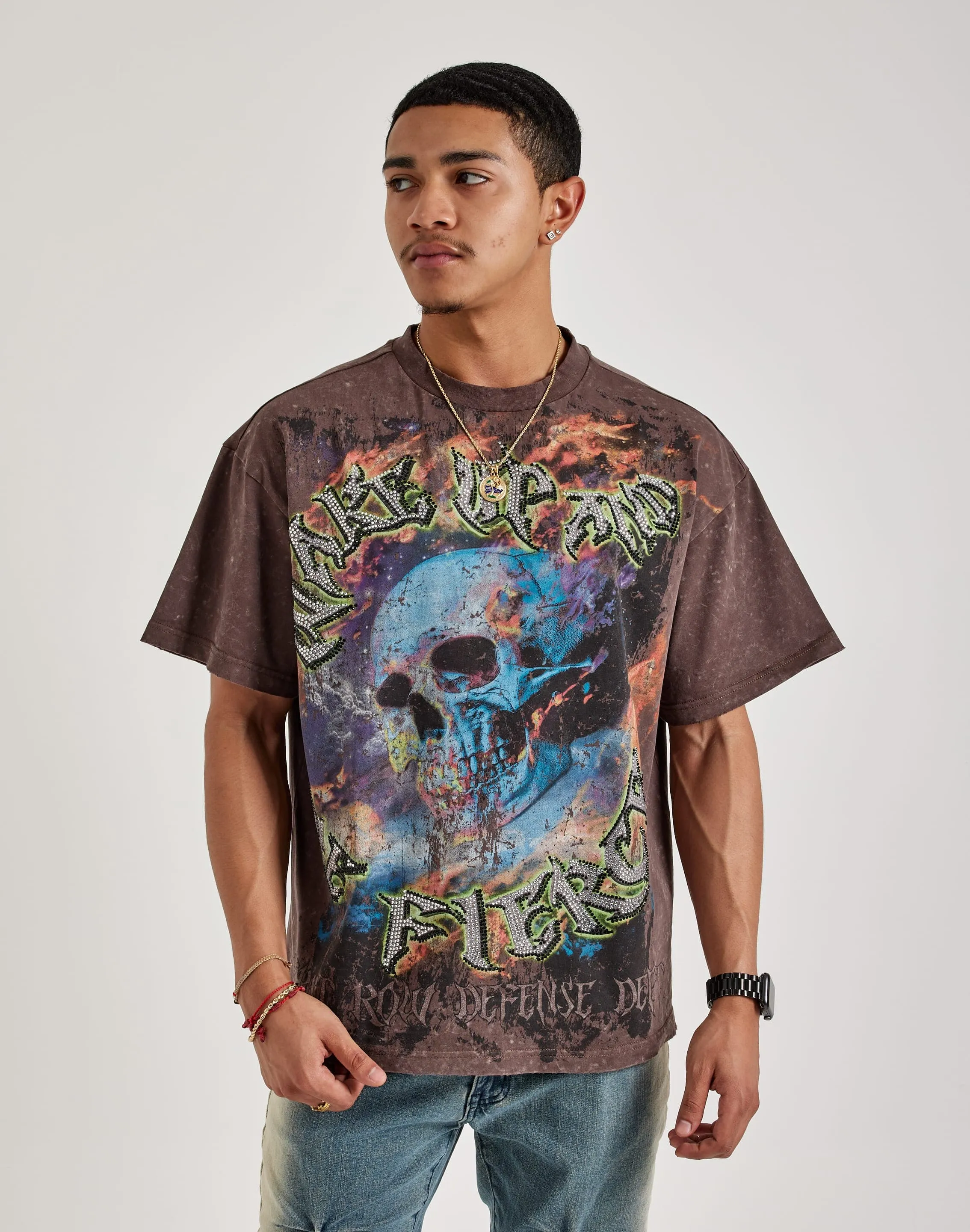 First Row Be Fierce Rhinestone Tee