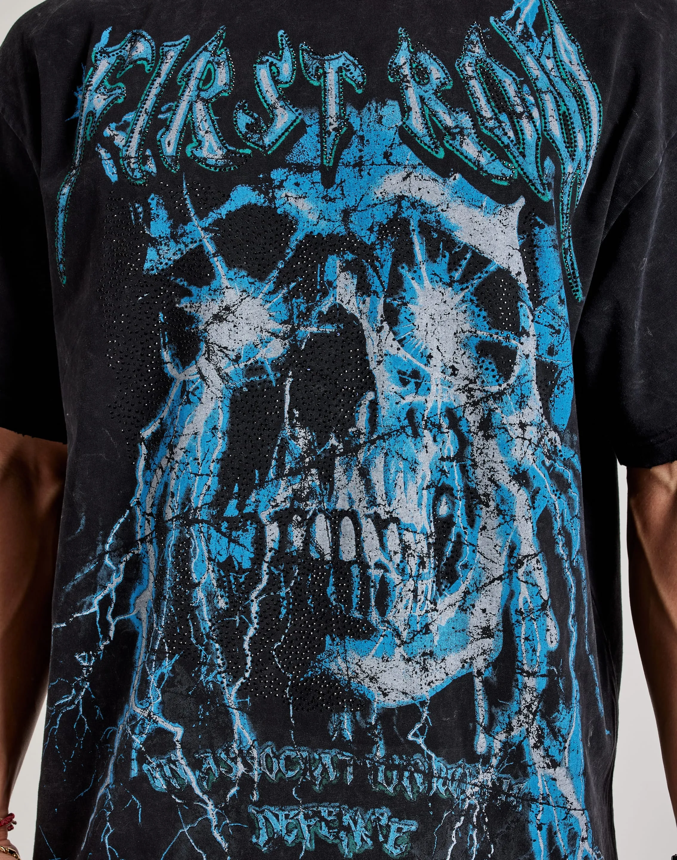 First Row Defense Department Rhinestone Tee