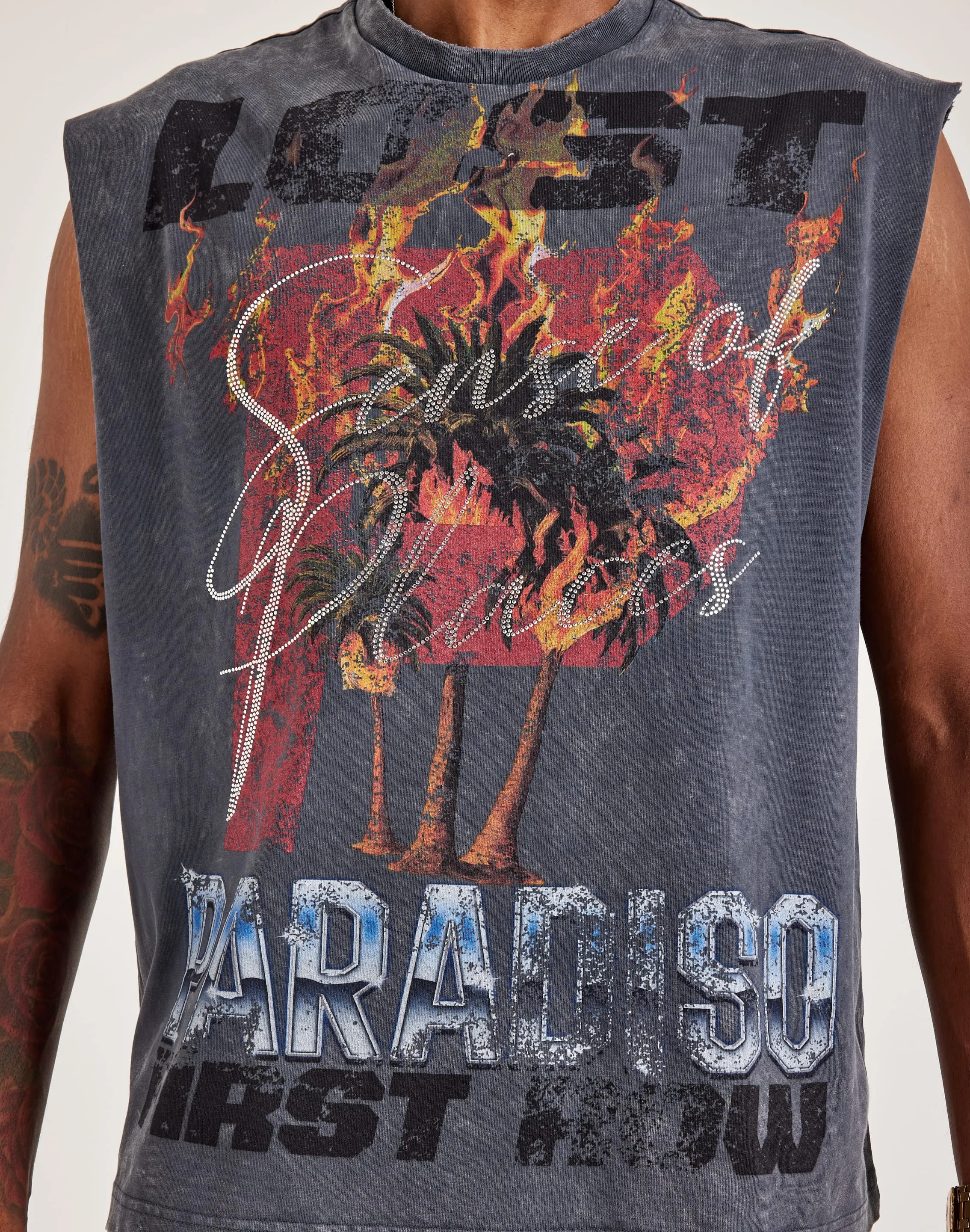 First Row Lost Sleeveless Tee