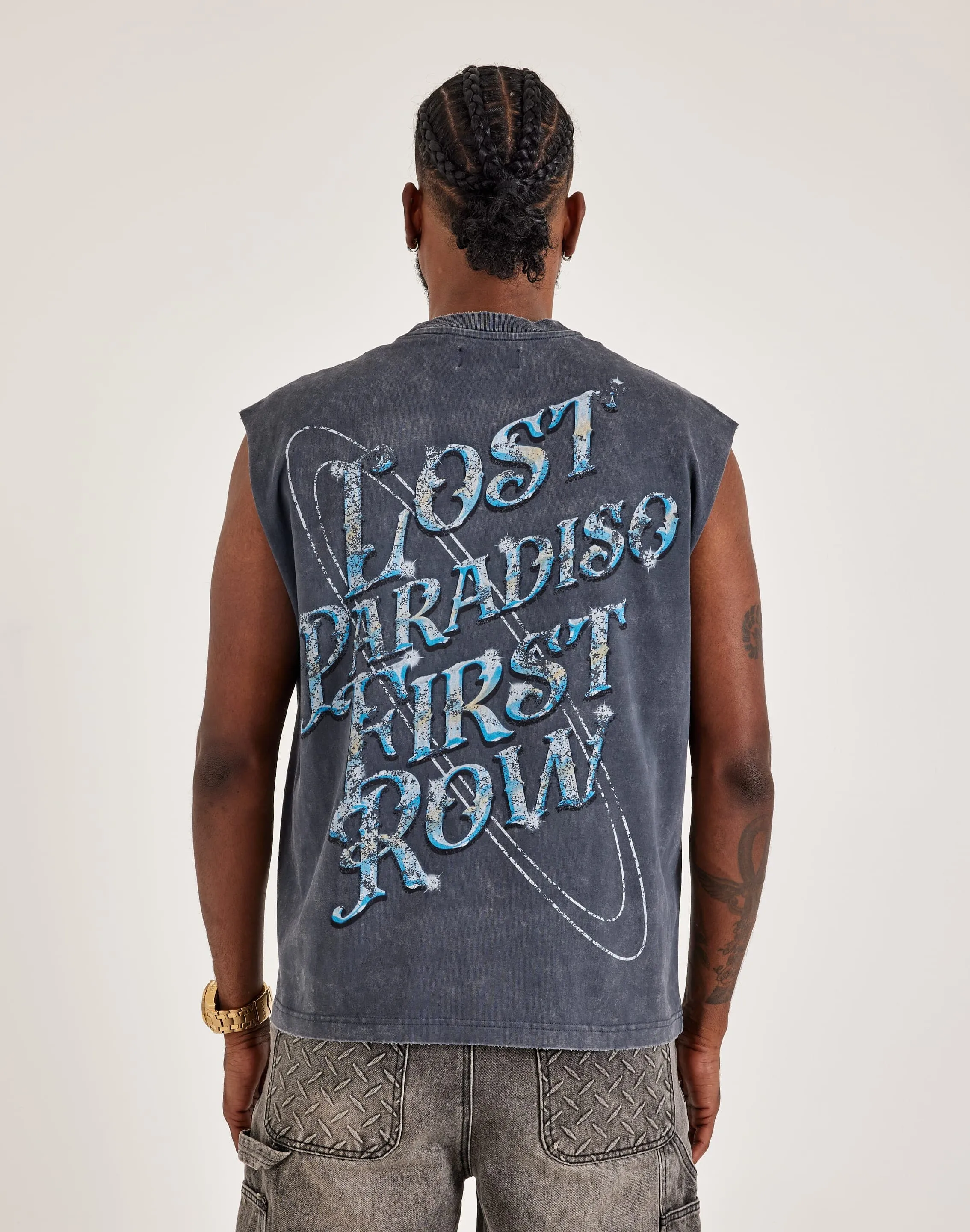 First Row Lost Sleeveless Tee