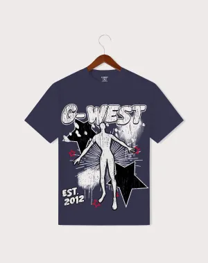 GIORGIO WEST LLC Dazzling Dynamo AJ6 Navy Tee