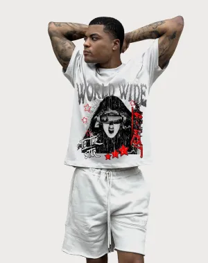 GIORGIO WEST LLC Old World Wide Star White Tee