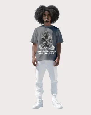 GIORGIO WEST LLC Strength Comes From Struggle Grey Tee