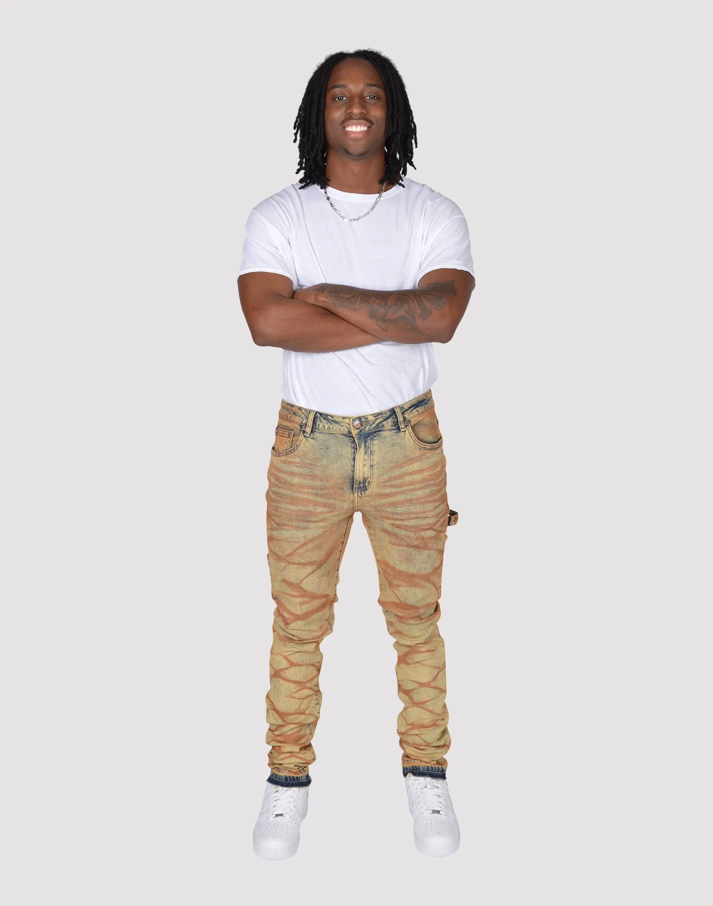 Grindhouse Acid Washed Slim Fit Denim Jeans