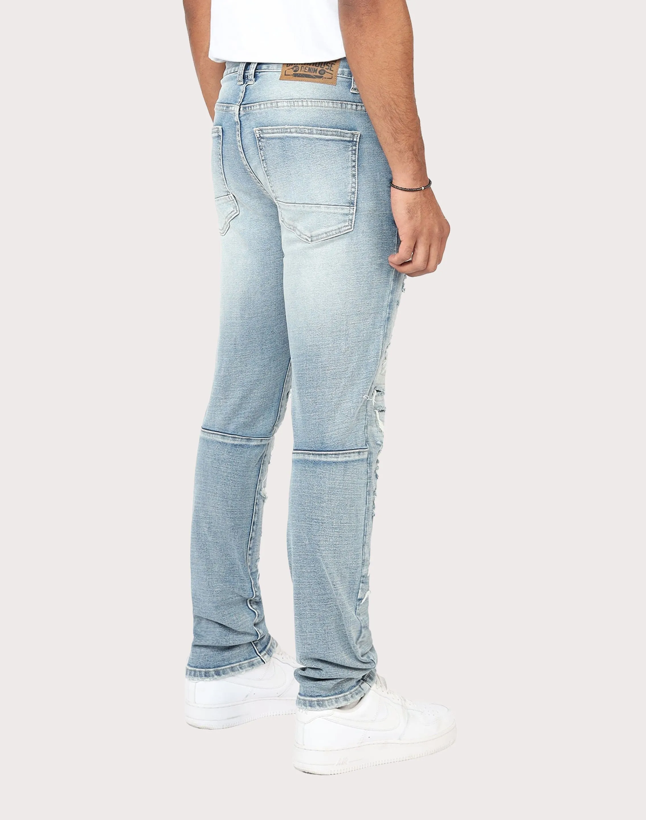 Grindhouse Ashley Slim Fit Heavy Rip N Repair Denim Jeans