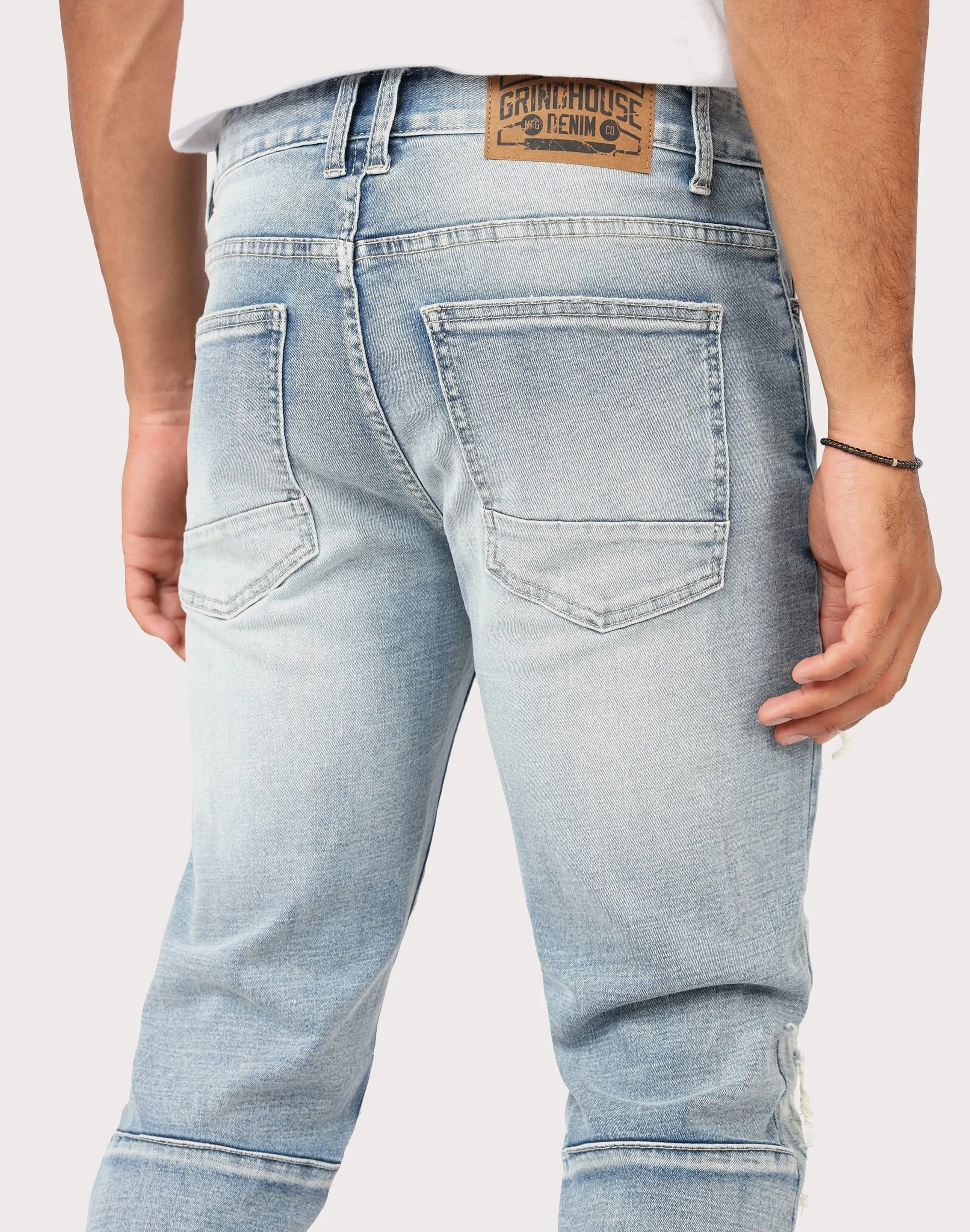 Grindhouse Ashley Slim Fit Heavy Rip N Repair Denim Jeans