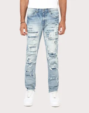 Grindhouse Ashley Slim Fit Heavy Rip N Repair Denim Jeans