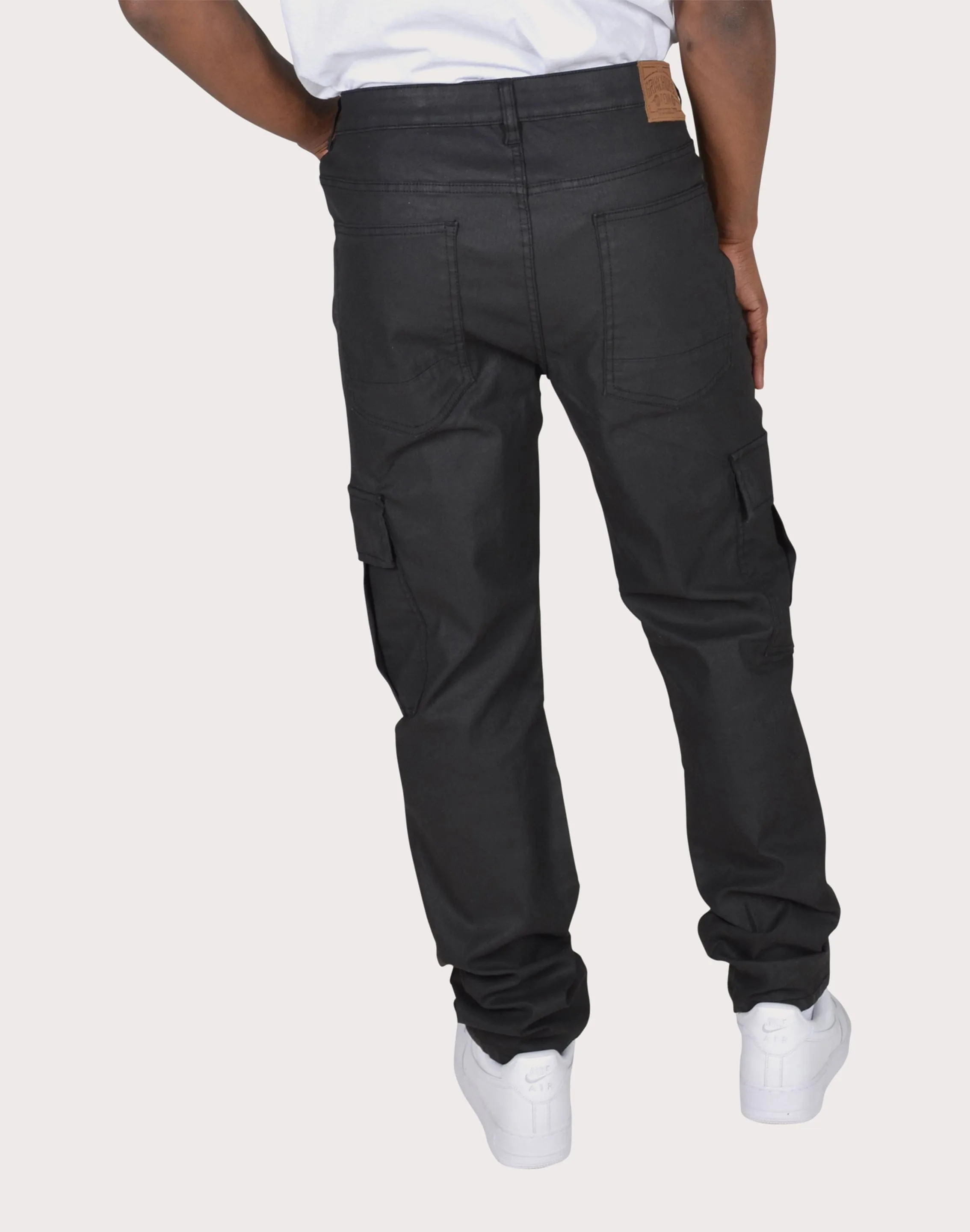 Grindhouse Black Cargo Waxed Pants