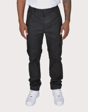 Grindhouse Black Cargo Waxed Pants