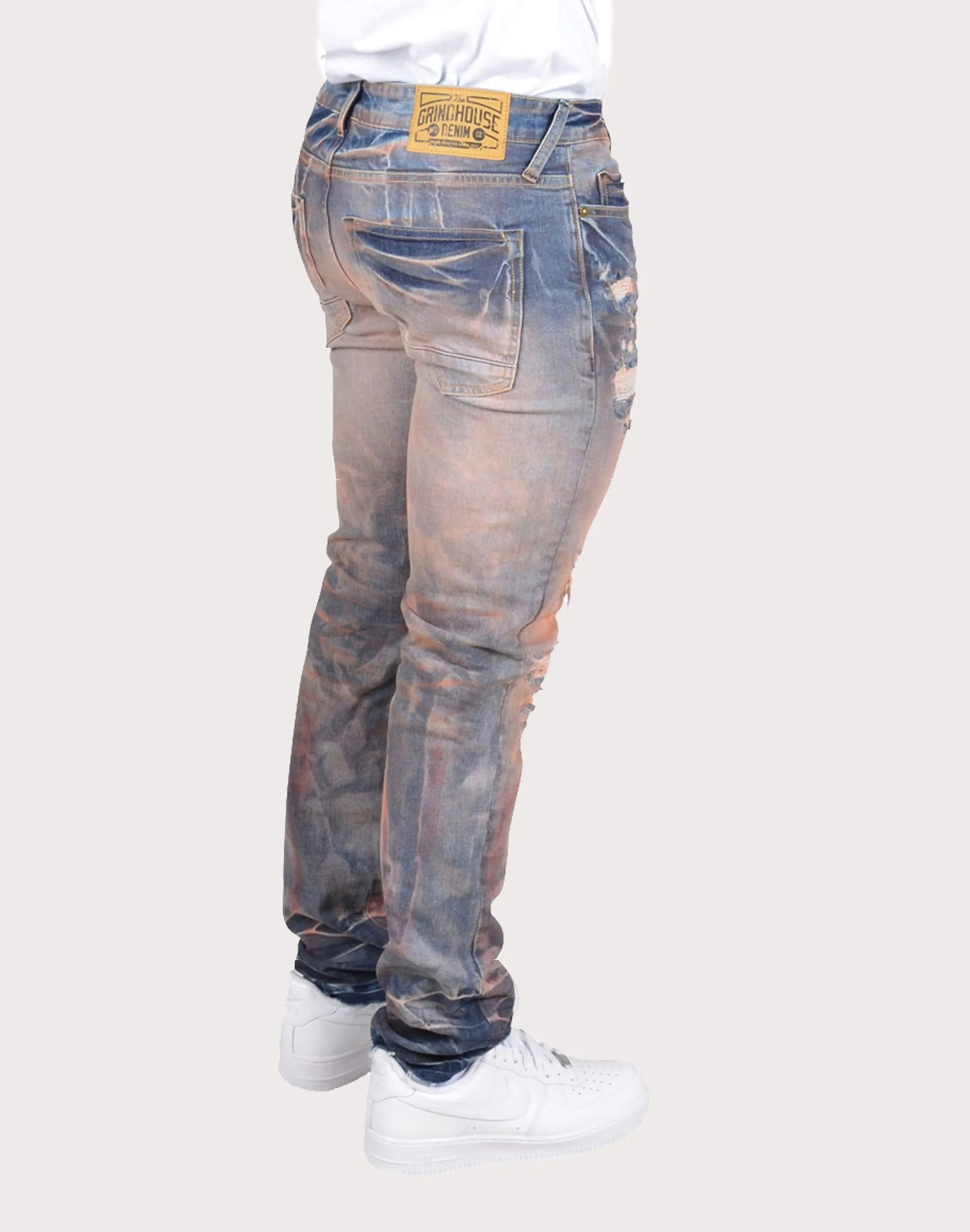 Grindhouse Blue Rip N Repair Jeans