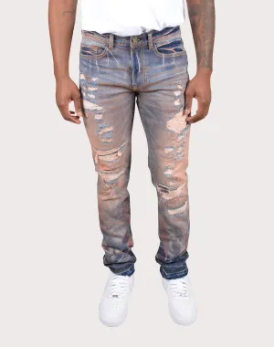 Grindhouse Blue Rip N Repair Jeans