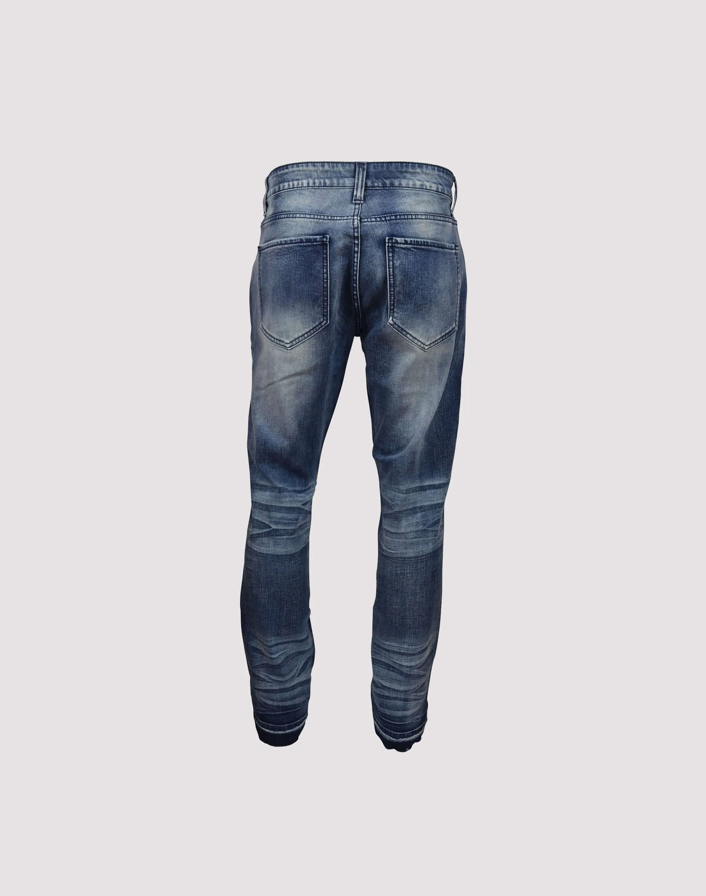 Grindhouse Blue Ripped Out Slim Fit Jeans