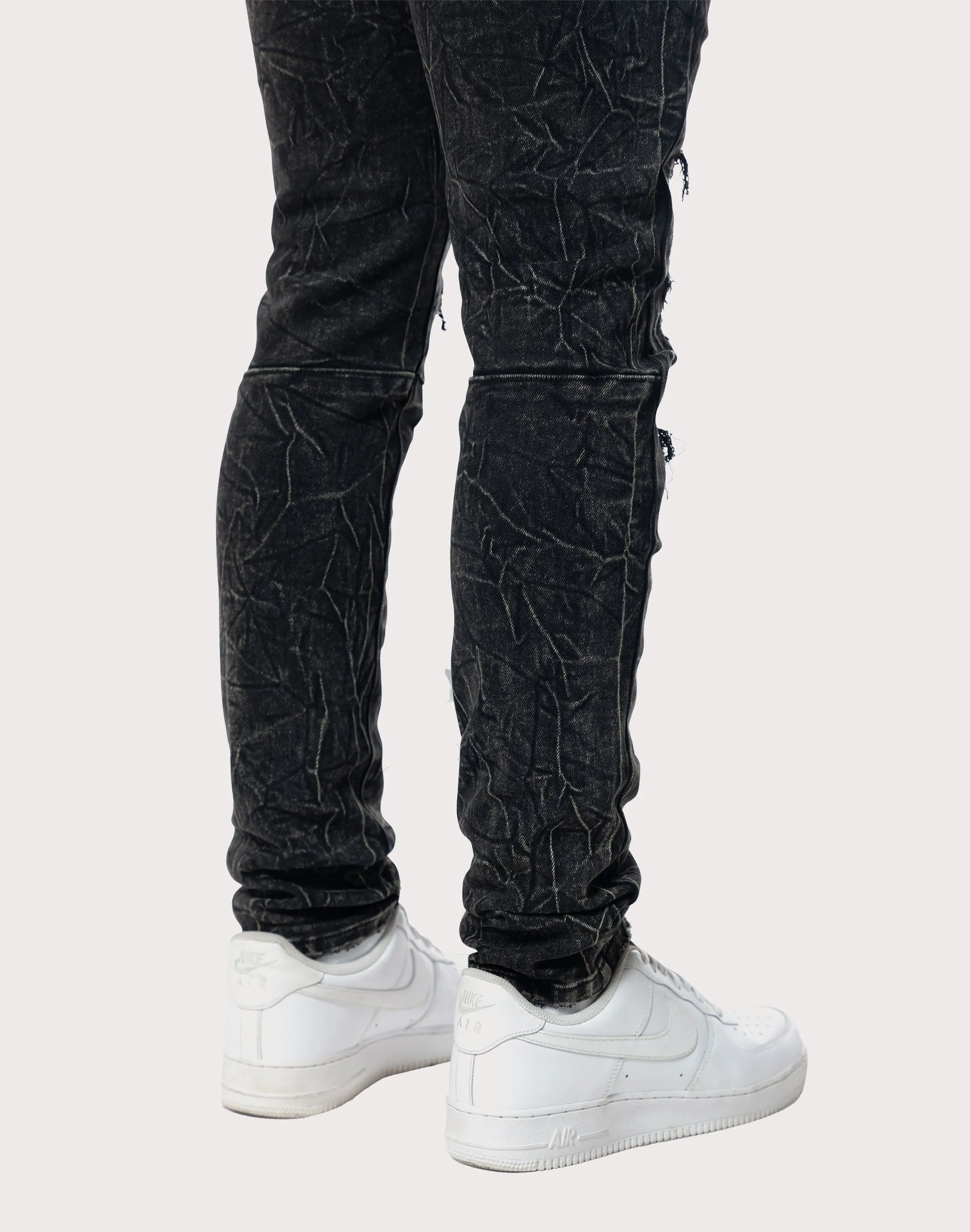 Grindhouse Cabo Slim Fit Lightning Effect Taper Denim Jeans