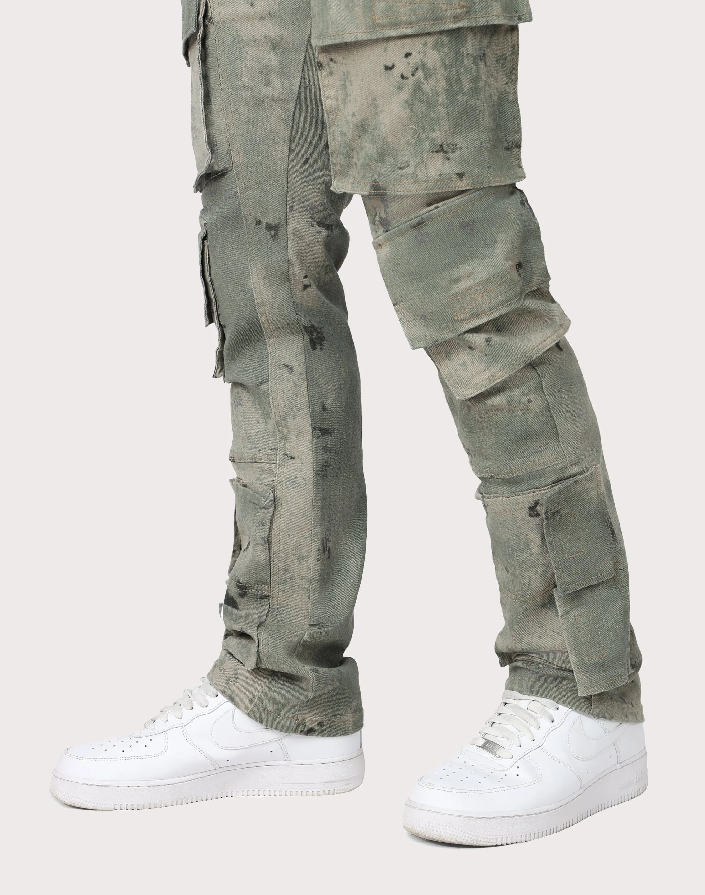 Grindhouse Camo Green Solar Cargo Pants