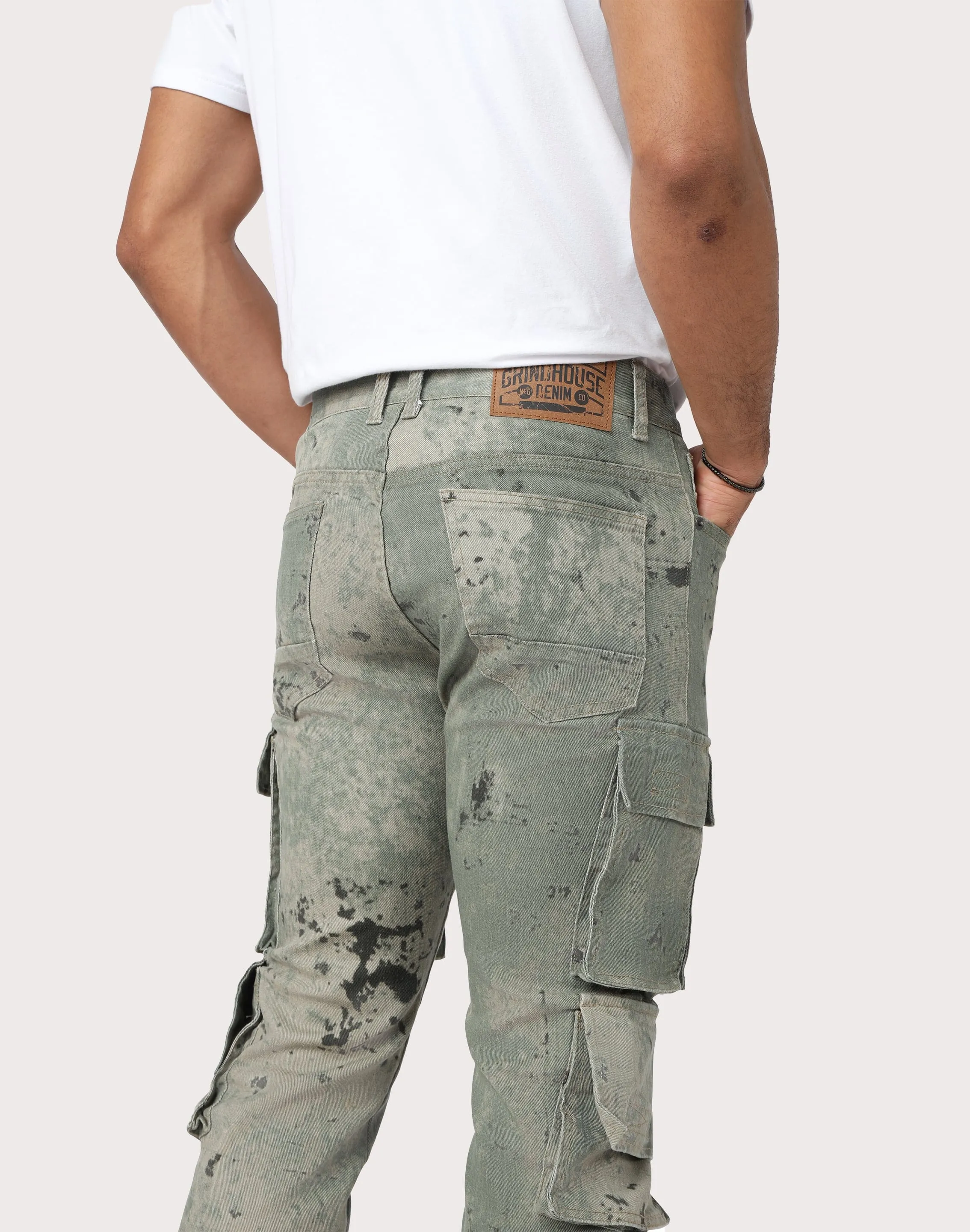 Grindhouse Camo Green Solar Cargo Pants