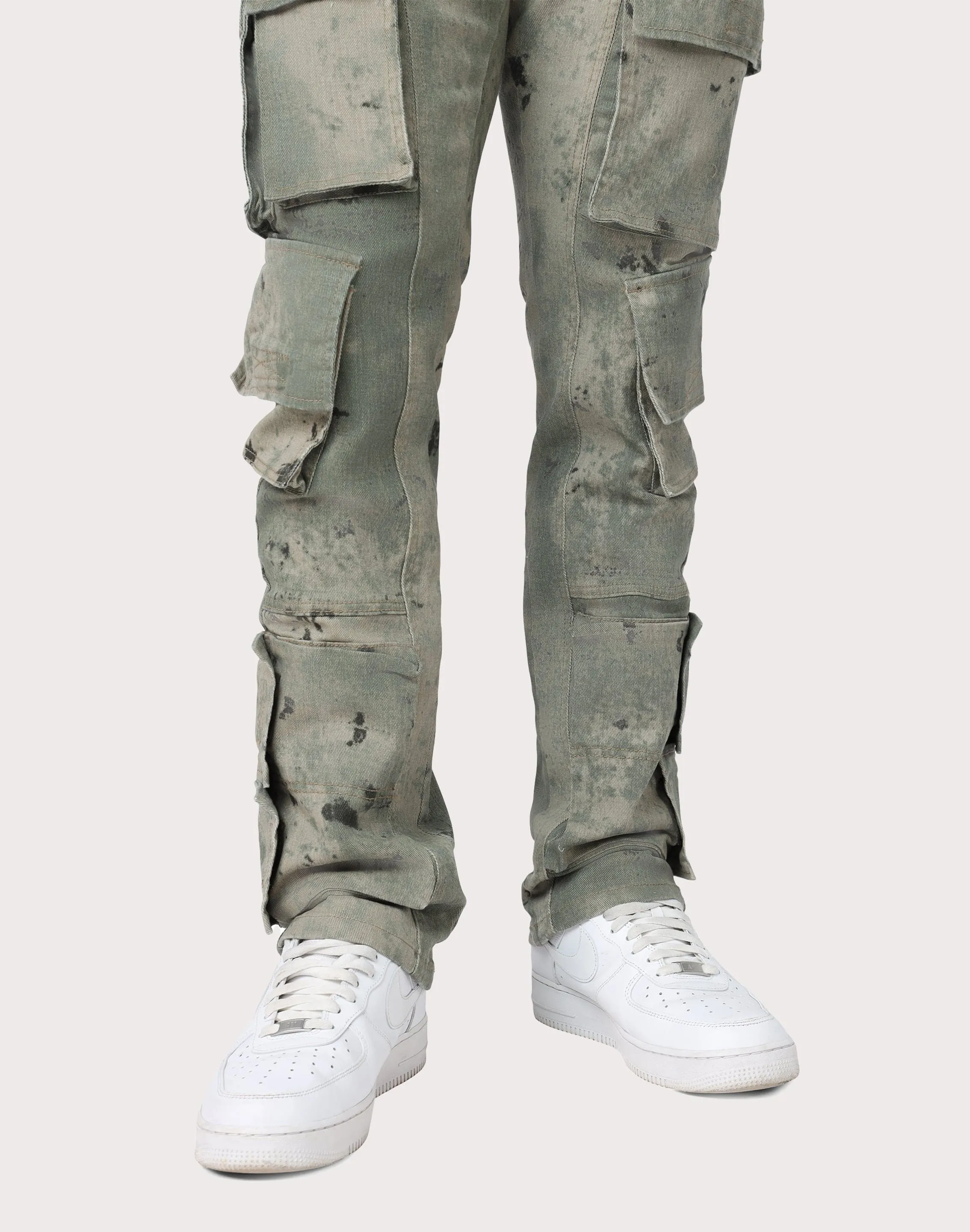 Grindhouse Camo Green Solar Cargo Pants