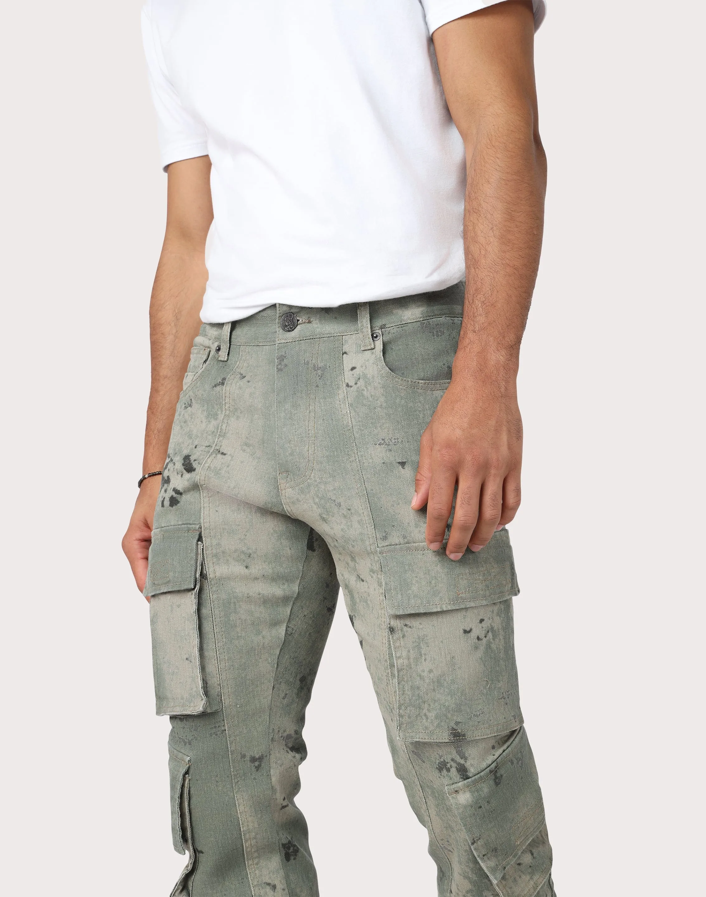 Grindhouse Camo Green Solar Cargo Pants