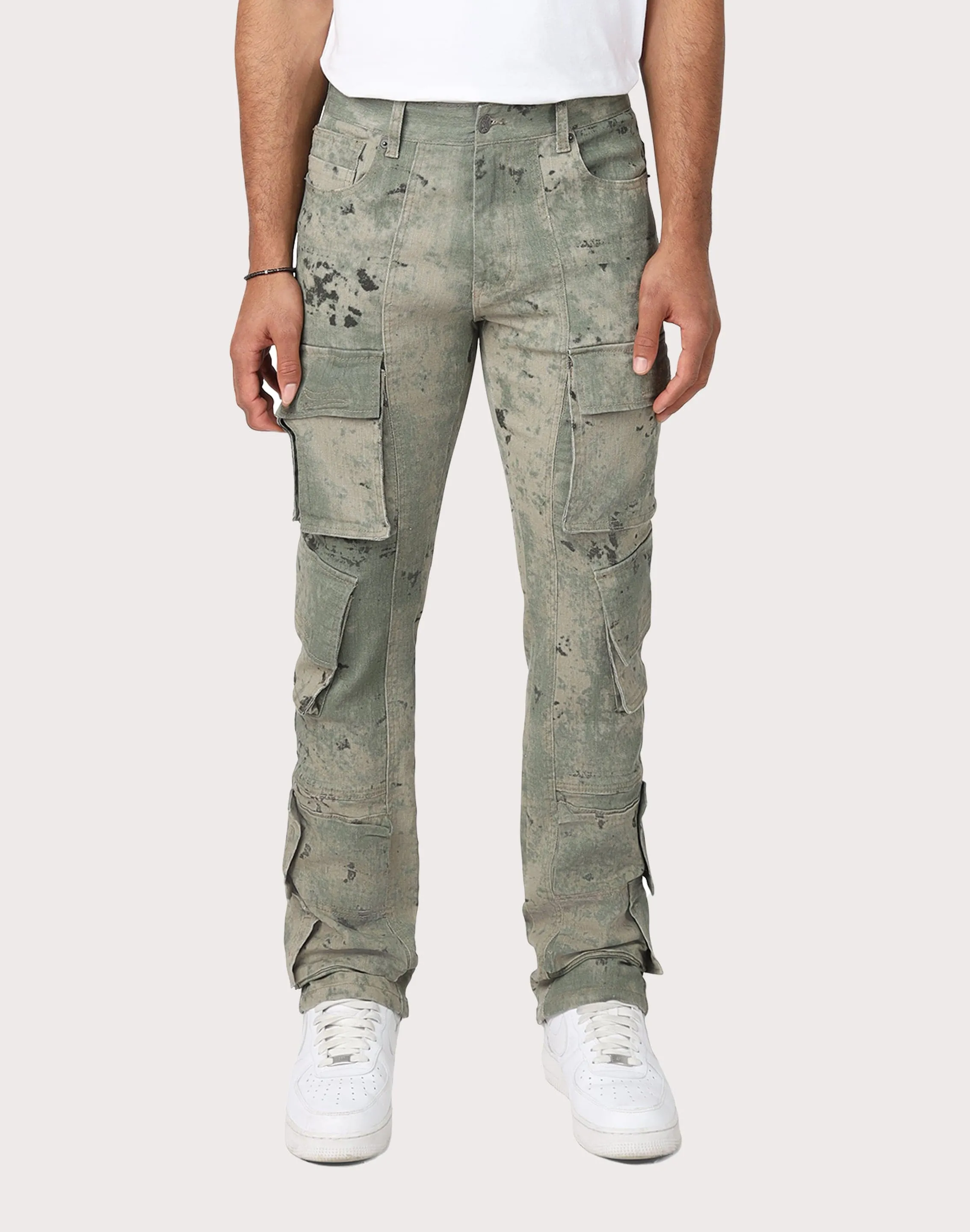 Grindhouse Camo Green Solar Cargo Pants