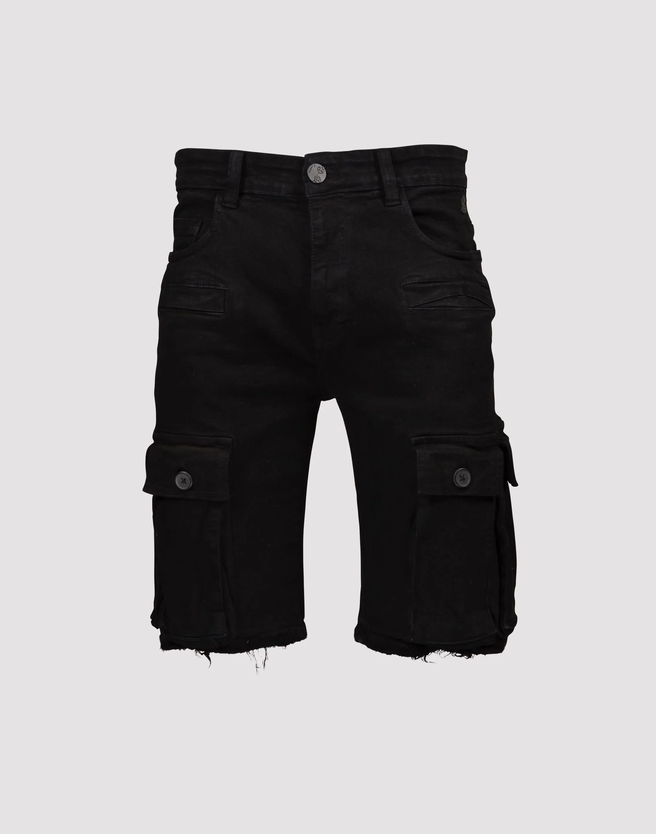 Grindhouse Cargo Pocket Denim Black Shorts