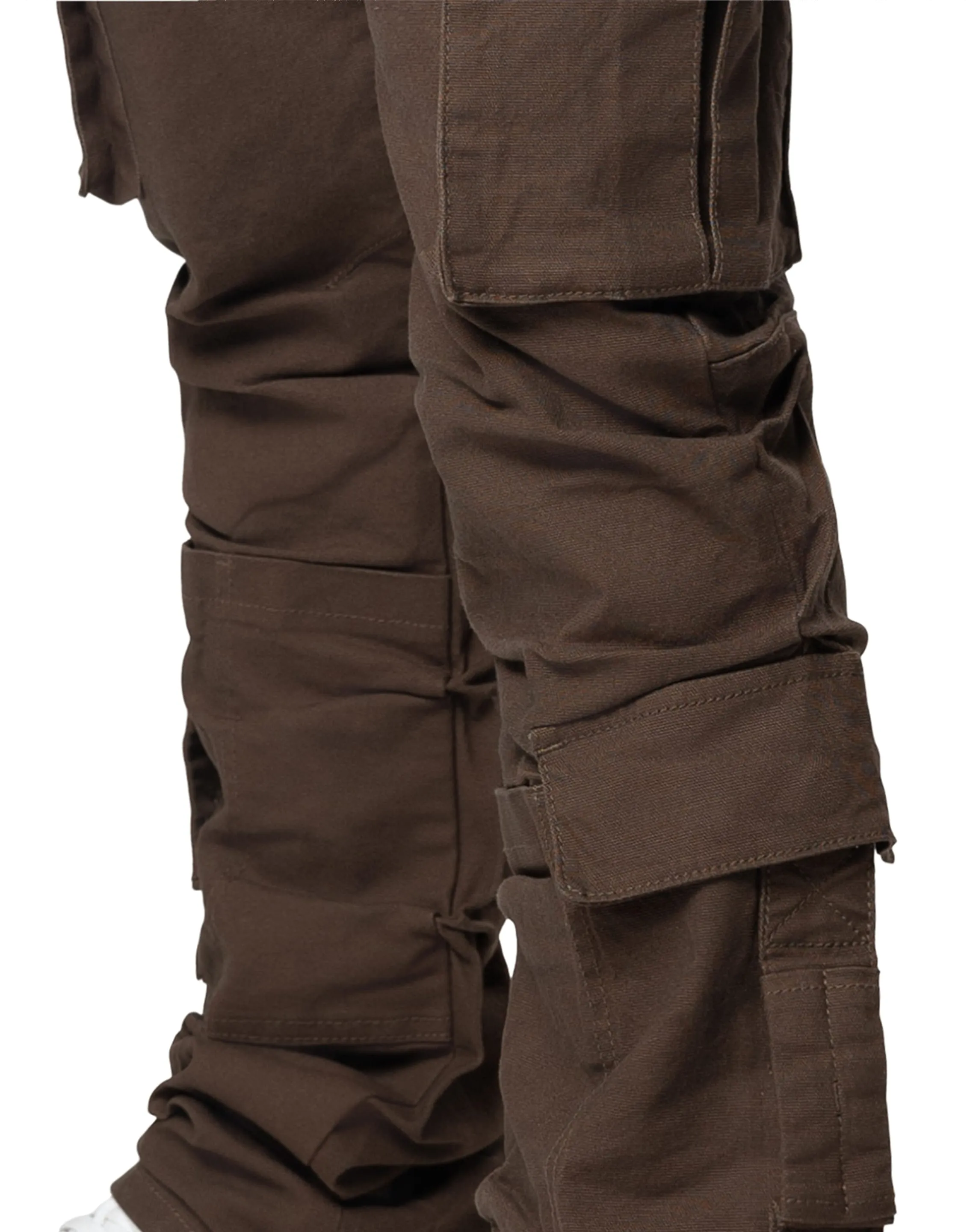 Grindhouse Cargo Straight Fit Denim Jeans With Loops