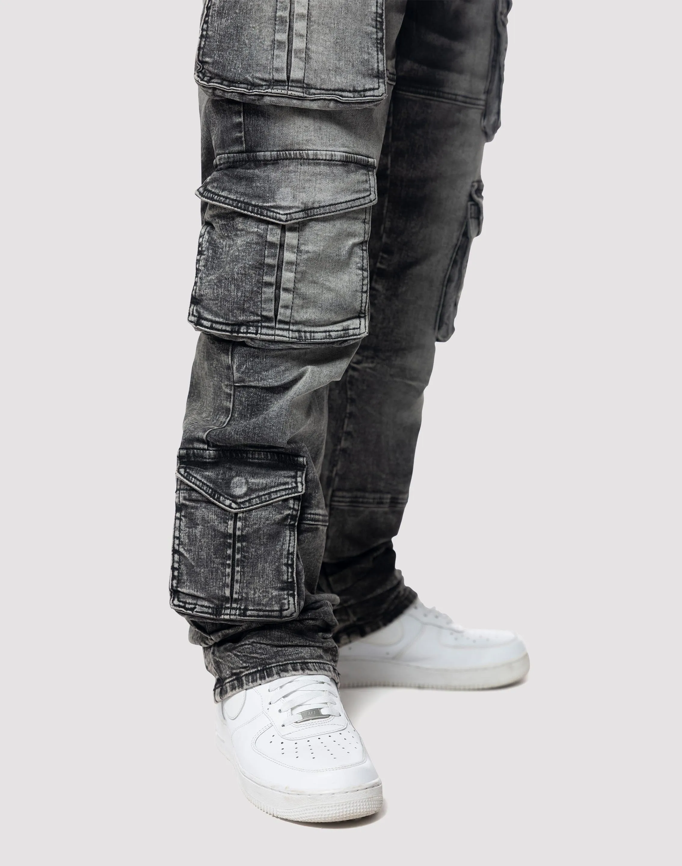 Grindhouse Cargo Straight Fit Tombstone Jeans