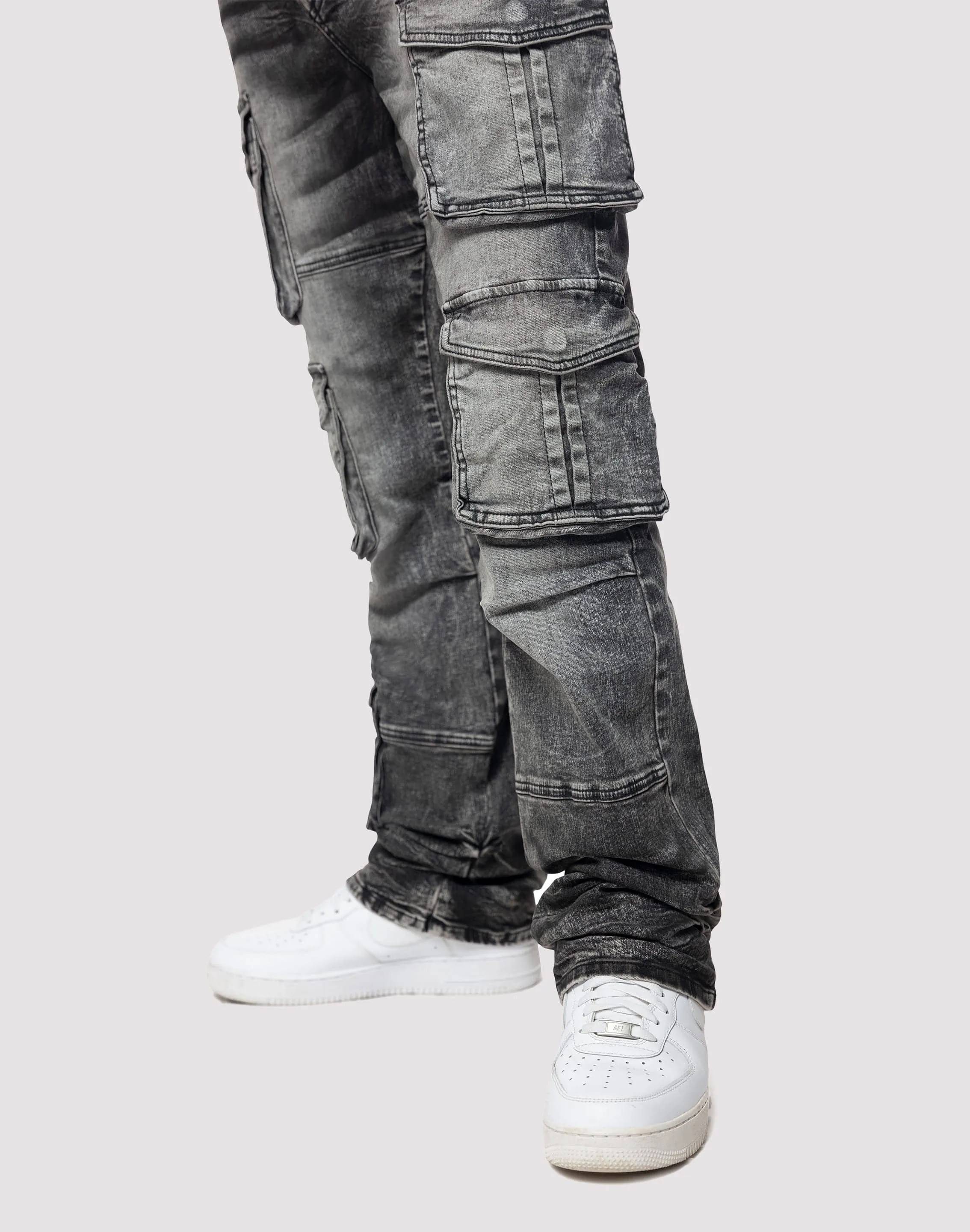 Grindhouse Cargo Straight Fit Tombstone Jeans