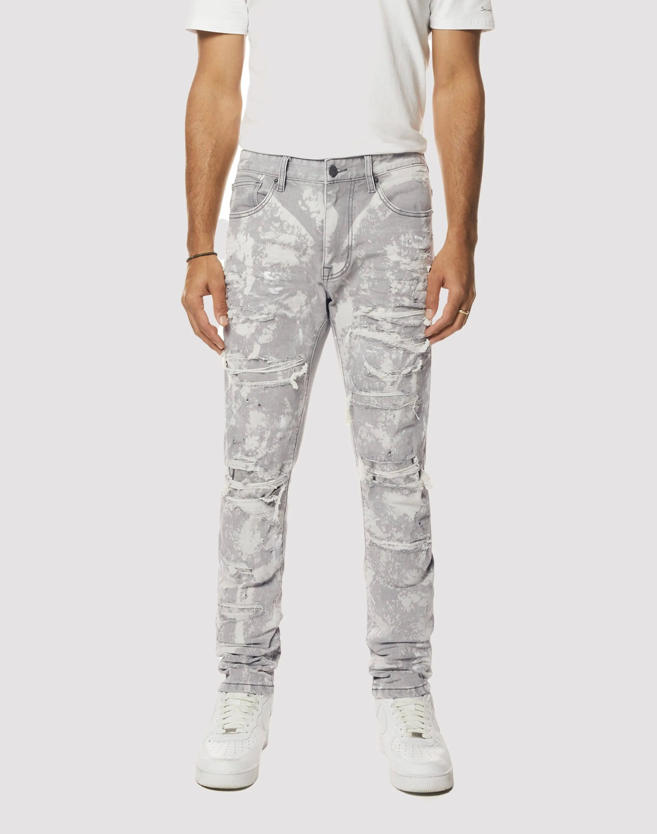 Grindhouse Confetti Easy Slim Fit Denim Grey Jeans