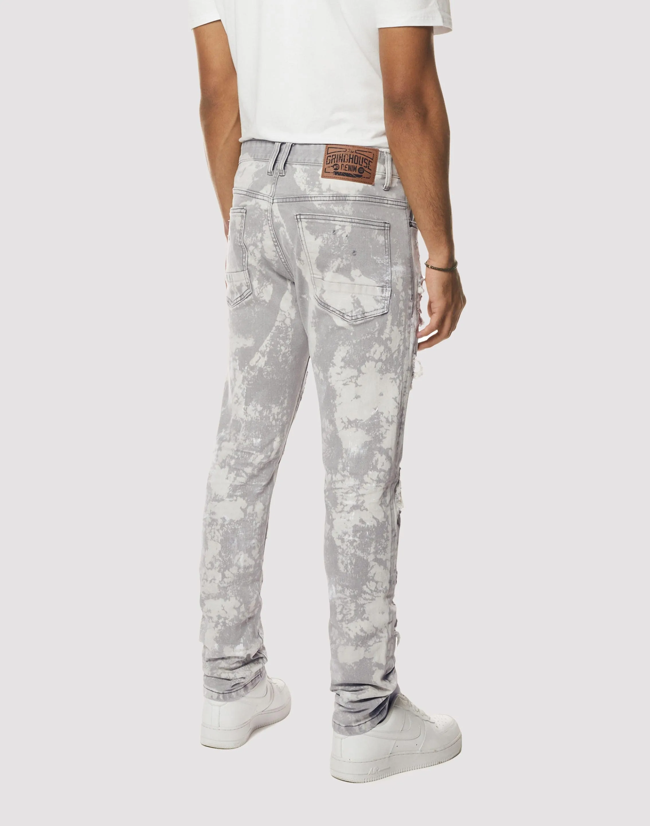Grindhouse Confetti Easy Slim Fit Denim Grey Jeans