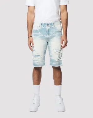 Grindhouse Essential Denim Speckle Blue Shorts
