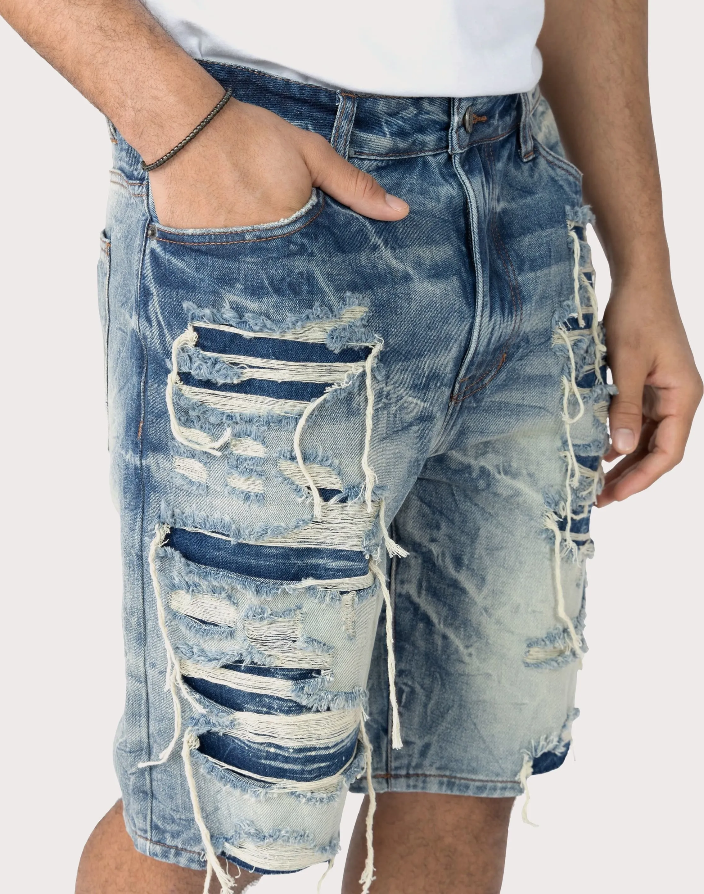 Grindhouse Extreme Rip Denim Shorts