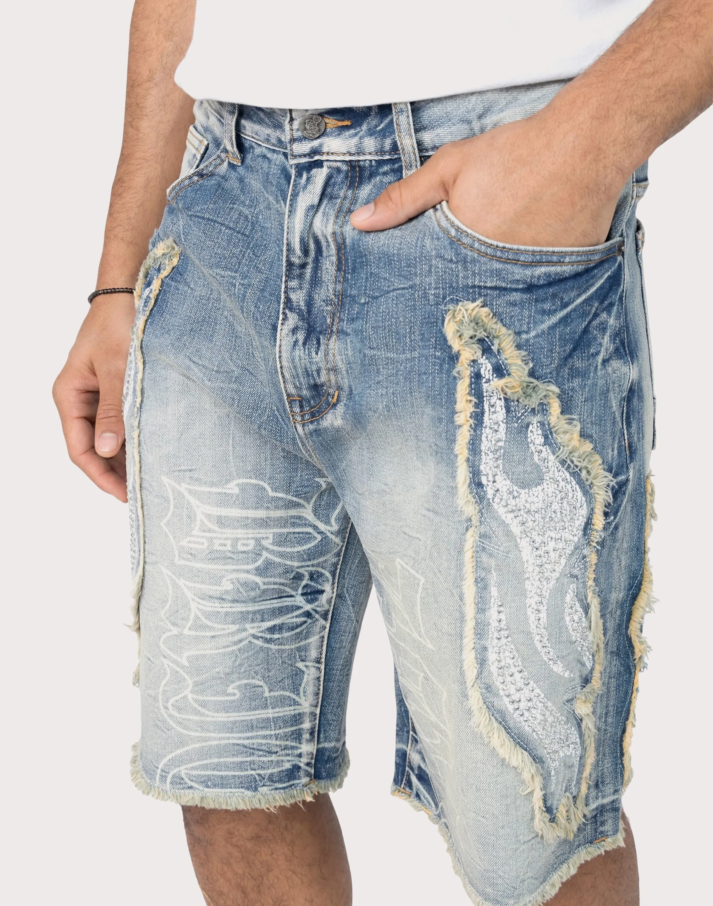Grindhouse Fray Flame Shorts