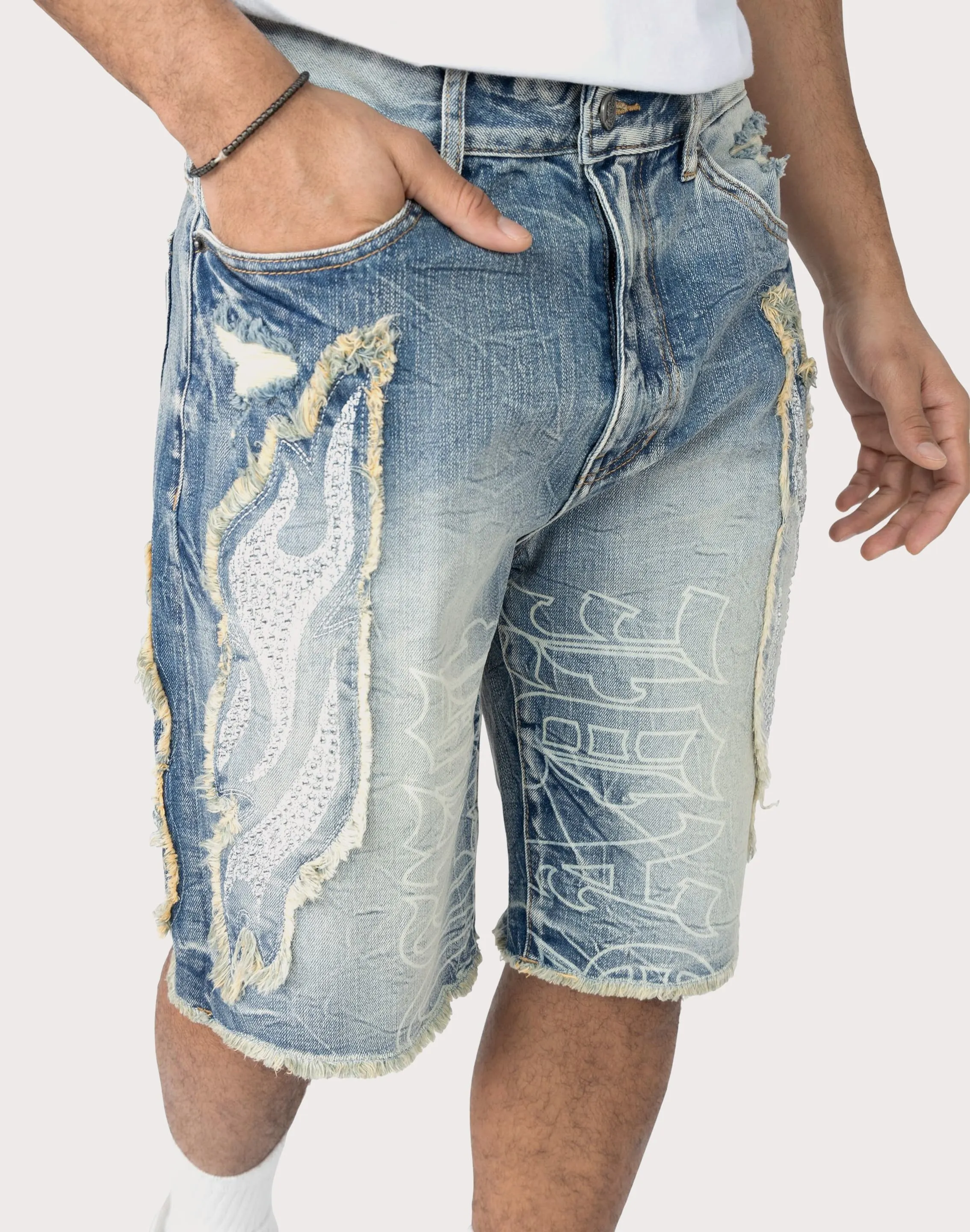 Grindhouse Fray Flame Shorts