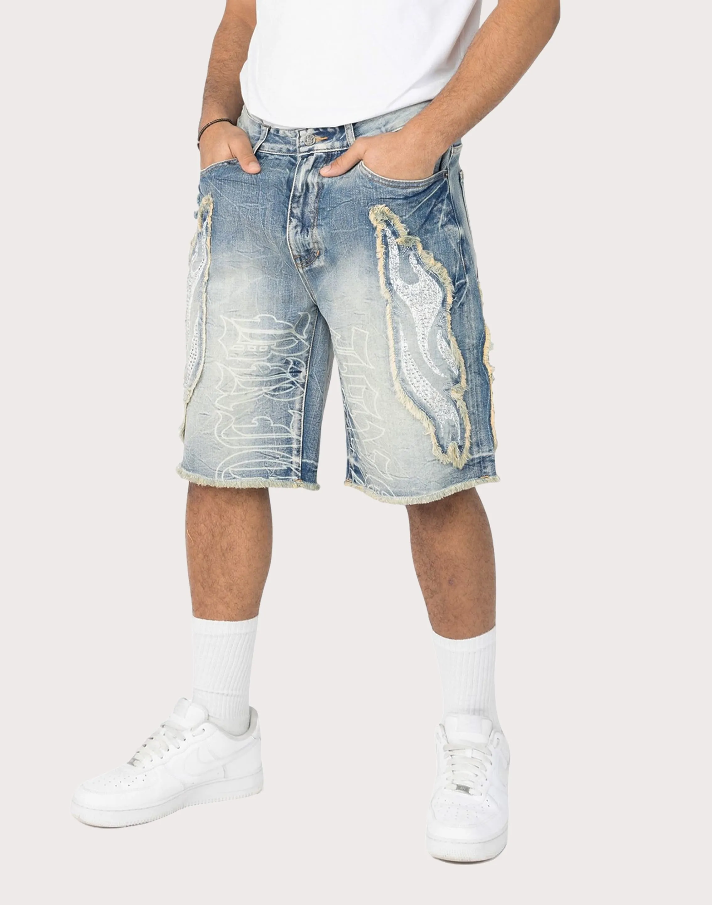 Grindhouse Fray Flame Shorts