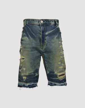 Grindhouse Frayed Edge Denim Shorts