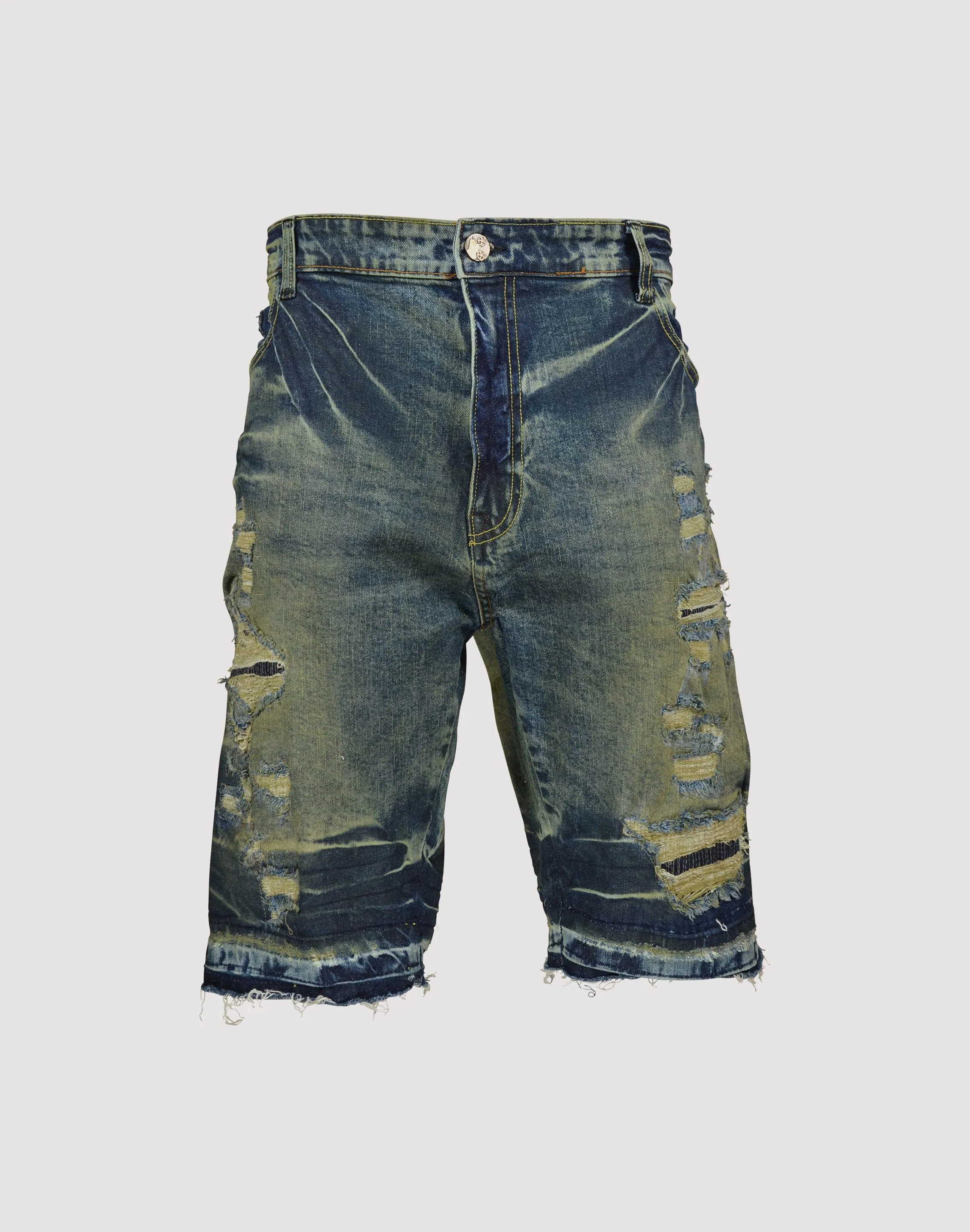Grindhouse Frayed Edge Denim Shorts