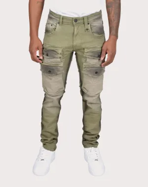 Grindhouse Green Cargo Dark Edge Pants