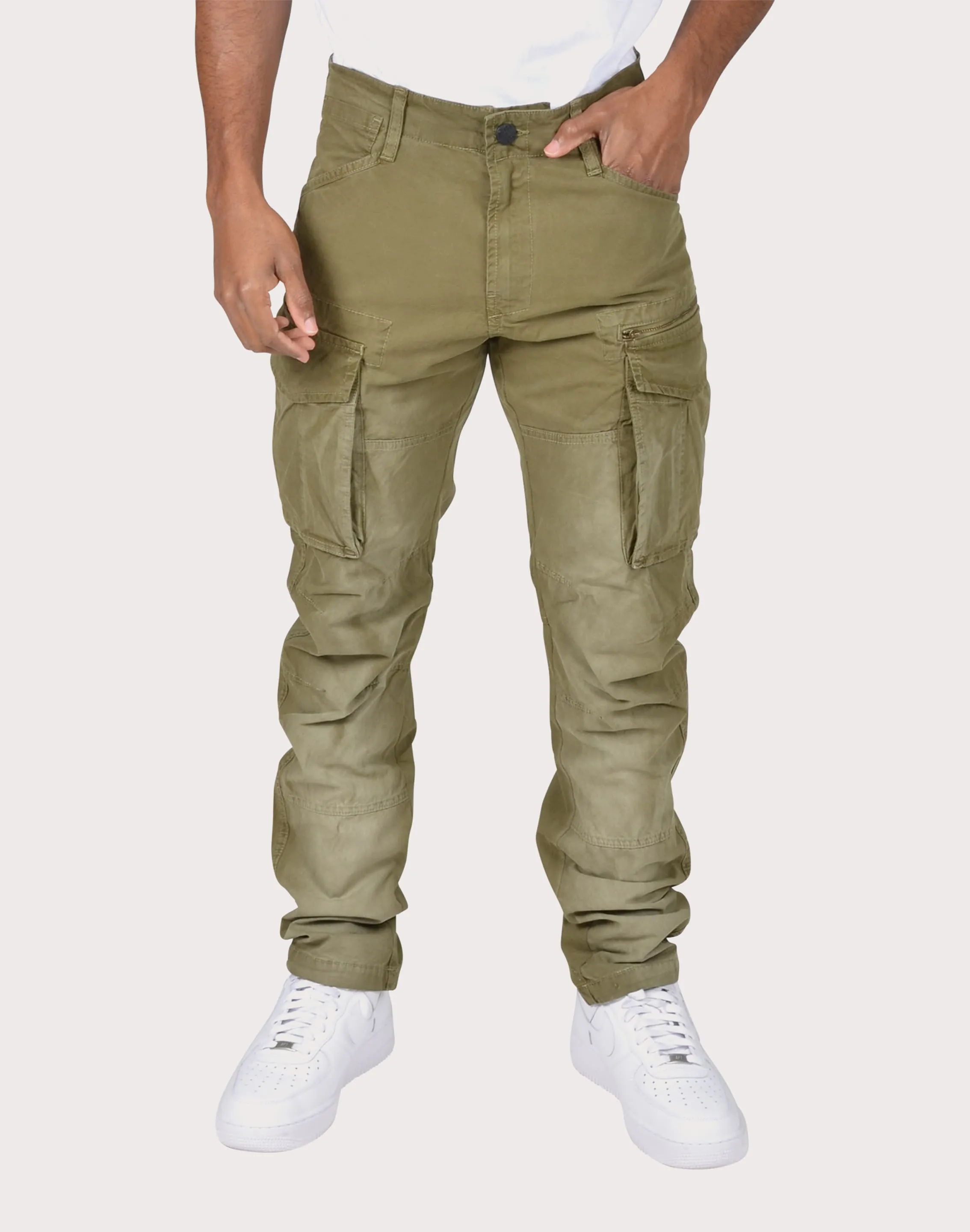 Grindhouse Green Twill Cargo Pocket Pants