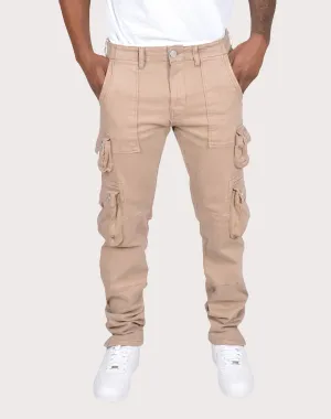 Grindhouse Khaki Multi Cargo Pocket Pants